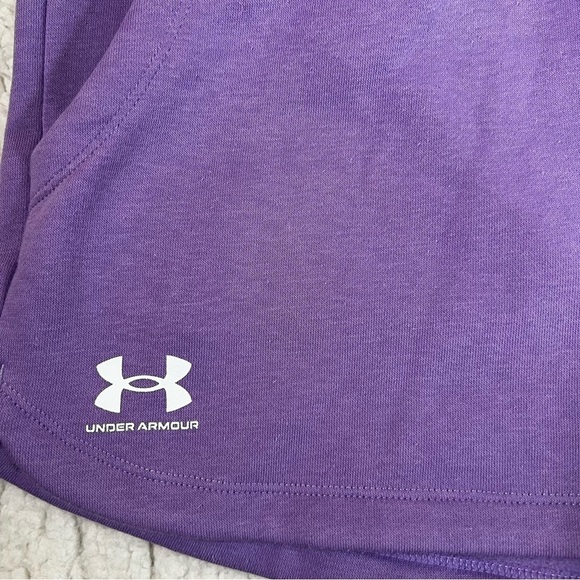 Under Armour | Rival | Fleece | Athletic | Short | Purple | YLG | NWT - Picture 2 of 6